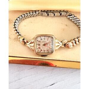 Vintage 10K Gold-fill Engraved Elgin Women Watch